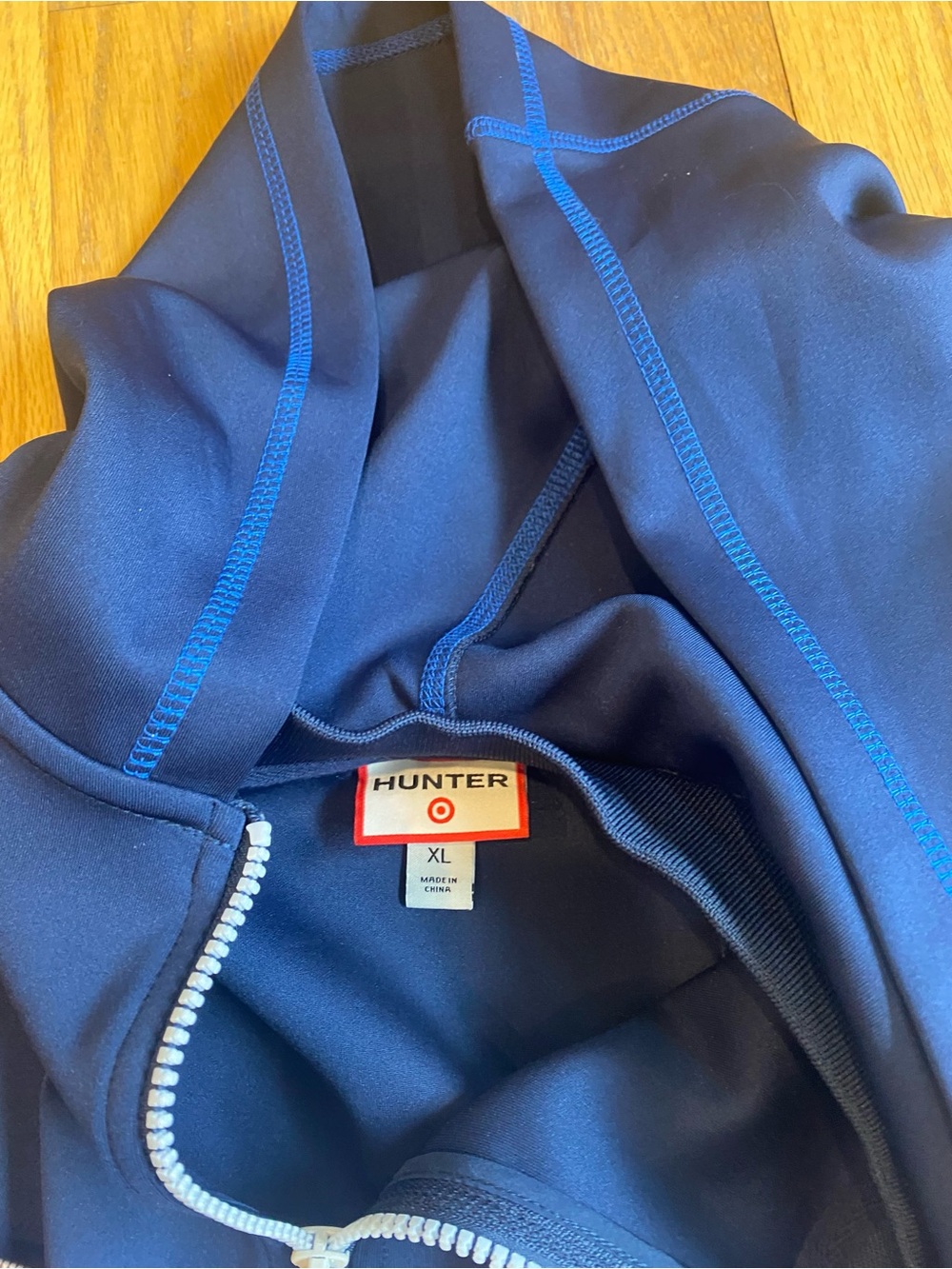 Hunter by Target Navy Jacket with Bright Blue Topstitching